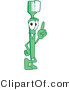 Vector Illustration of a Cartoon Toothbrush Mascot Pointing Upwards by Toons4Biz