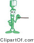 Vector Illustration of a Cartoon Toothbrush Mascot Using a Pointer Stick by Mascot Junction