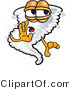 Vector Illustration of a Cartoon Tornado Mascot Whispering by Toons4Biz