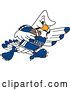 Vector Illustration of a Cartoon Tough Seahawk Sports Mascot Running with an American Football by Mascot Junction