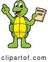 Vector Illustration of a Cartoon Turtle Mascot Holding a Report Card by Mascot Junction
