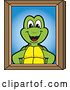 Vector Illustration of a Cartoon Turtle Mascot Portrait by Toons4Biz