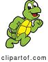 Vector Illustration of a Cartoon Turtle Mascot Running by Toons4Biz