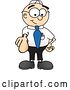 Vector Illustration of a Cartoon White Businessman Nerd Mascot Pointing at the Viewer by Toons4Biz
