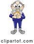 Vector Illustration of a Cartoon White Male Senior Citizen Mascot Holding Pill Bottles by Toons4Biz