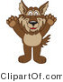 Vector Illustration of a Cartoon Wolf Mascot Holding His Paws up by Mascot Junction