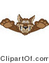 Vector Illustration of a Cartoon Wolf Mascot Lurching Forward by Mascot Junction
