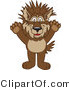 Vector Illustration of a Cartoon Wolf Mascot with Spiked Hair by Mascot Junction