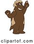 Vector Illustration of a Cartoon Wolverine Mascot Holding up a Finger by Toons4Biz