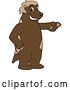 Vector Illustration of a Cartoon Wolverine Mascot Pointing by Mascot Junction