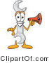 Vector Illustration of a Cartoon Wrench Mascot Holding a Megaphone by Mascot Junction