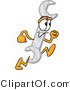 Vector Illustration of a Cartoon Wrench Mascot Running by Mascot Junction