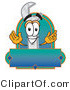 Vector Illustration of a Cartoon Wrench Mascot with a Blank Label by Mascot Junction