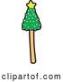 Vector Illustration of a Christmas Tree Cake Pop by Mascot Junction