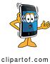 Vector Illustration of a Confused Cartoon Smart Phone Mascot by Mascot Junction