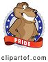 Vector Illustration of a Cougar School Mascot on a Pride Badge by Toons4Biz
