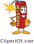 Vector Illustration of a Dynamite Stick Mascot Pointing at the Viewer by Mascot Junction