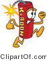 Vector Illustration of a Dynamite Stick Mascot Running by Mascot Junction