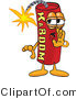 Vector Illustration of a Dynamite Stick Mascot Whispering and Gossiping by Mascot Junction