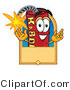 Vector Illustration of a Dynamite Stick Mascot with a Tan Label by Mascot Junction