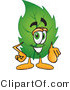 Vector Illustration of a Green Leaf Mascot Pointing at the Viewer by Mascot Junction