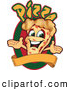 Vector Illustration of a Happy Pizza Mascot Character Sign or Logo 6 by Mascot Junction