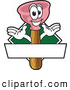 Vector Illustration of a Happy Plunger Mascot Character Logo or Sign Design with Copyspace and a Green Diamond by Mascot Junction