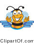 Vector Illustration of a Honey Bee Mascot Logo by Toons4Biz