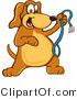 Vector Illustration of a Hound Dog Mascot Holding a Leash, Ready for a Walk by Toons4Biz