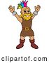 Vector Illustration of a Male Viking School Mascot with a Colorful Mohawk by Mascot Junction