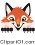 Vector Illustration of a Red Fox Mascot Peeking by Mascot Junction