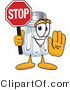 Vector Illustration of a Salt Shaker Mascot Holding a Stop Sign by Toons4Biz
