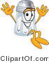 Vector Illustration of a Salt Shaker Mascot Jumping by Mascot Junction