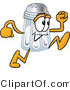 Vector Illustration of a Salt Shaker Mascot Running by Mascot Junction