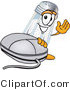 Vector Illustration of a Salt Shaker Mascot with a Computer Mouse by Mascot Junction