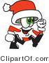 Vector Illustration of a Santa Mascot Running by Mascot Junction