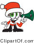 Vector Illustration of a Santa Mascot Screaming into a Megaphone by Mascot Junction