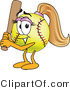Vector Illustration of a Softball Girl Mascot Holding a Bat by Toons4Biz