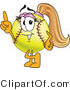 Vector Illustration of a Softball Girl Mascot Pointing Upwards by Mascot Junction