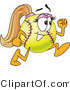 Vector Illustration of a Softball Girl Mascot Running by Mascot Junction