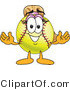 Vector Illustration of a Softball Girl Mascot Smiling by Toons4Biz