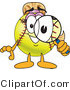 Vector Illustration of a Softball Girl Mascot Using a Magnifying Glass by Mascot Junction