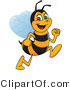 Vector Illustration of a Worker Bee Mascot Running by Mascot Junction