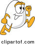 Vector Illustration of an Egg Mascot Running by Mascot Junction