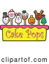 Vector Illustration of Cake Pops and Tier by Mascot Junction